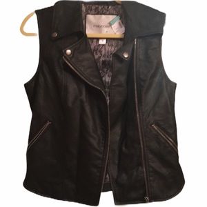 NWT Maurices black vest soft faux leather S